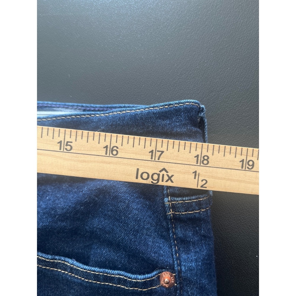 GAP 70's Flare High Rise Jeans Women's 16 Short Dark Wash Stretch Denim Blue - Picture 5 of 10